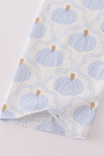 Load image into Gallery viewer, Blue pumpkin embroidery pants set
