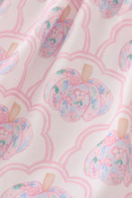 Load image into Gallery viewer, Pink pumpkin embroidery ruffle pants set
