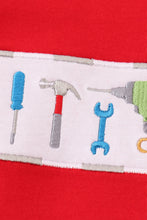 Load image into Gallery viewer, Red toolbox embroidery top
