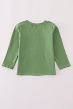 Load image into Gallery viewer, Green fishing embroidery top
