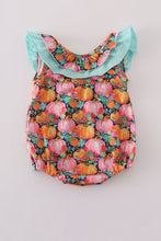 Load image into Gallery viewer, Pink pumpkin print ruffle bubble

