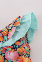 Load image into Gallery viewer, Pink pumpkin print ruffle bubble
