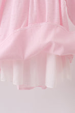 Load image into Gallery viewer, Pink bow embroidery swiss dot dress
