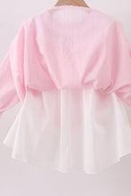 Load image into Gallery viewer, Pink bow embroidery swiss dot dress
