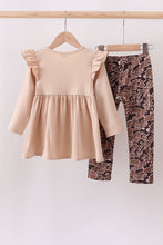 Load image into Gallery viewer, Camouflage deer embroidery ruffle pants set
