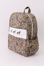 Load image into Gallery viewer, Camouflage deer embroidery canvas backpack
