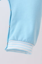 Load image into Gallery viewer, Blue nativity embroidery romper
