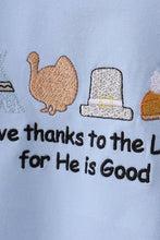 Load image into Gallery viewer, Blue turkey embroidery top
