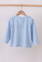 Load image into Gallery viewer, Blue turkey embroidery top
