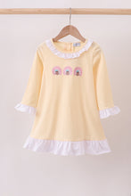 Load image into Gallery viewer, Beige turkey embroidery ruffle dress
