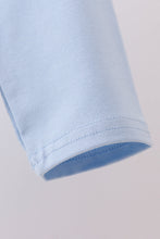 Load image into Gallery viewer, Blue turkey embroidery top
