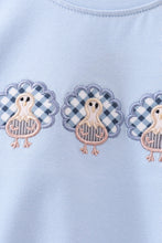 Load image into Gallery viewer, Blue turkey embroidery bubble
