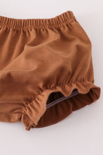 Load image into Gallery viewer, Brown plaid bloomer set
