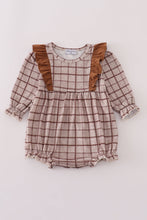 Load image into Gallery viewer, Brown plaid ruffle bubble
