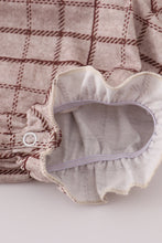 Load image into Gallery viewer, Brown plaid ruffle bubble
