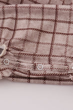Load image into Gallery viewer, Brown plaid ruffle bubble
