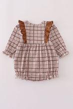 Load image into Gallery viewer, Brown plaid ruffle bubble

