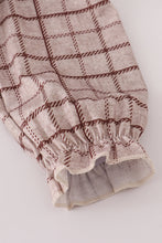 Load image into Gallery viewer, Brown plaid ruffle bubble
