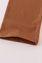 Load image into Gallery viewer, Brown plaid pants set
