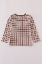 Load image into Gallery viewer, Brown plaid top
