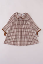 Load image into Gallery viewer, Brown plaid dress
