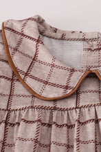 Load image into Gallery viewer, Brown plaid dress
