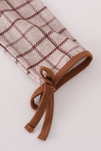 Load image into Gallery viewer, Brown plaid dress
