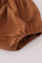 Load image into Gallery viewer, Brown plaid bloomer set
