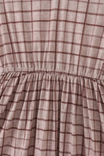 Load image into Gallery viewer, Brown plaid mom dress
