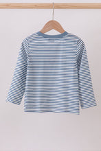 Load image into Gallery viewer, Blue stripe blessed embroidery top
