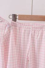 Load image into Gallery viewer, Pink nutcracker embroidery gingham pajama set
