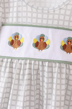 Load image into Gallery viewer, Green turkey embroidery ruffle bloomer set
