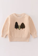 Load image into Gallery viewer, White hand-embroidery christmas tree pullover sweater
