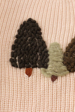 Load image into Gallery viewer, White hand-embroidery christmas tree pullover sweater
