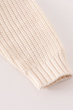 Load image into Gallery viewer, Beige hand-embroidery pumpkin pullover sweater
