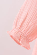 Load image into Gallery viewer, Premium pink ruffle muslin dress
