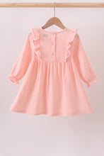 Load image into Gallery viewer, Premium pink ruffle muslin dress
