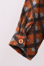 Load image into Gallery viewer, Premium brown plaid button down muslin shirt
