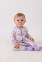 Load image into Gallery viewer, Premium butterfly garden bamboo romper

