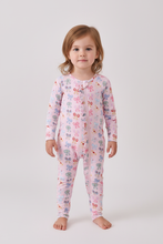 Load image into Gallery viewer, Premium whimsical bows ruffle bamboo romper
