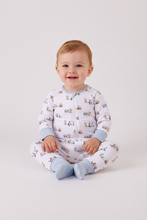 Load image into Gallery viewer, Premium blue character print bamboo romper
