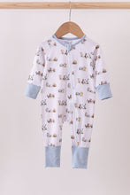 Load image into Gallery viewer, Premium blue character print bamboo romper
