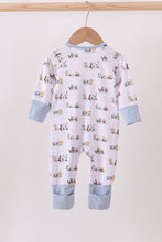 Load image into Gallery viewer, Premium blue character print bamboo romper
