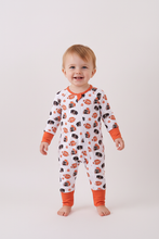 Load image into Gallery viewer, Premium orange Tennessee print bamboo romper
