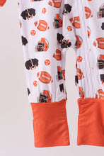 Load image into Gallery viewer, Premium orange Tennessee print bamboo romper
