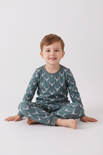 Load image into Gallery viewer, Premium forest reindeer print bamboo pants set
