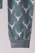 Load image into Gallery viewer, Premium forest reindeer print bamboo pants set
