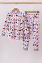 Load image into Gallery viewer, Premium purple character print bamboo pants set
