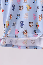 Load image into Gallery viewer, Premium blue character print bamboo pants set
