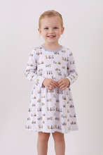 Load image into Gallery viewer, Premium blue character print bamboo dress
